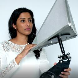 Sakthy with a corner reflector for making assets more reflective to satellites